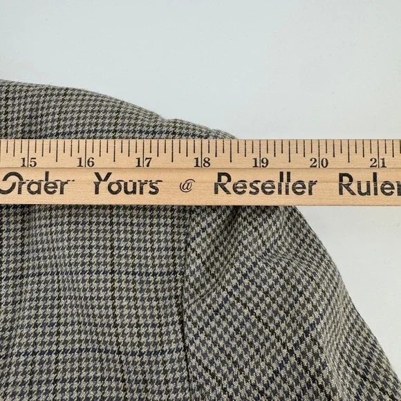 Lauren Ralph Lauren Men Houndstooth Wool Silk Blend Blazer Sport Coat‎ 40R